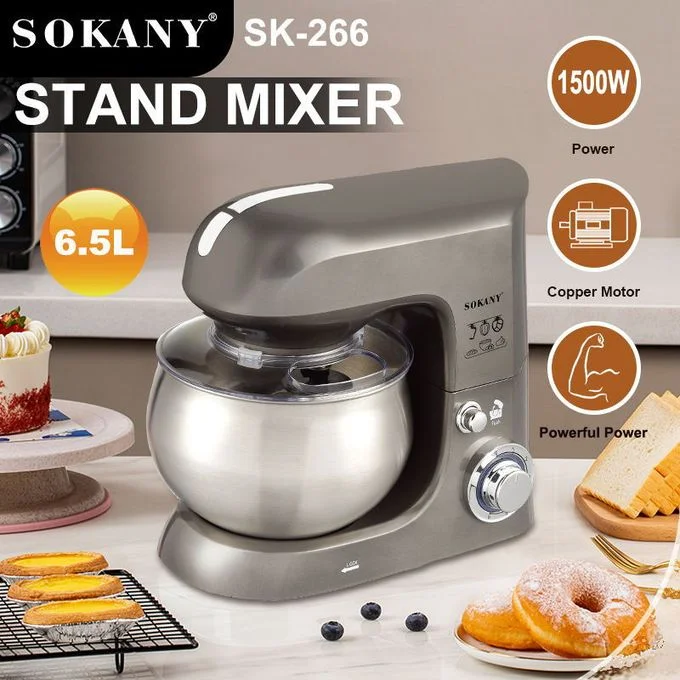 Sokany 6.5L Rotating Bowl Heavy Duty Stand Food Mixer