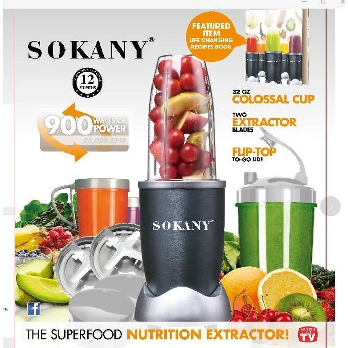 Sokany High Quality Nutri-blender Super Nutrition Extractor 900w