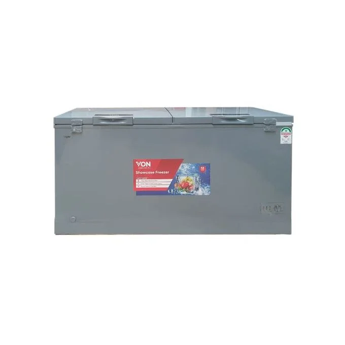 VON VAFC35DXS Showcase Freezer, 342L – Grey