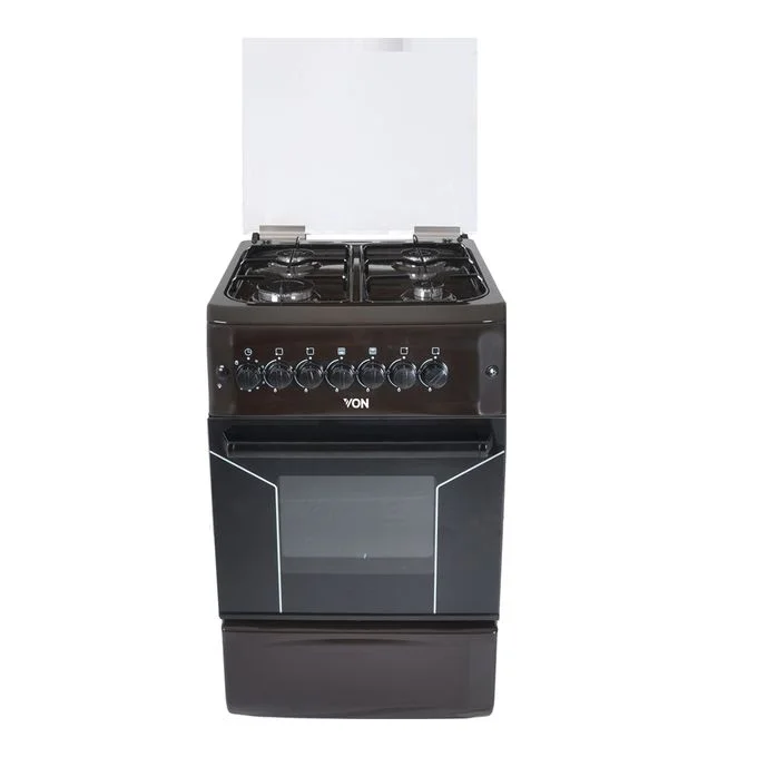 VON VAC6F031UB – 60cmx60cm 3 Gas + 1 Electric Cooker, Brown