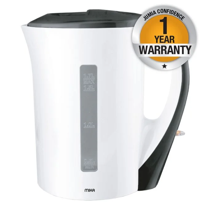Mika MKT1002 – Corded Electric Kettle – 1.7L – White & Black