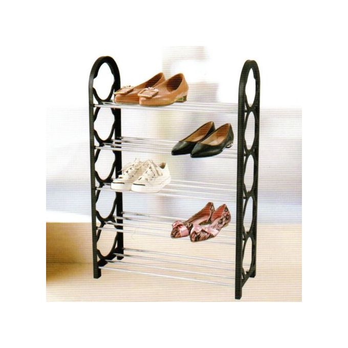 Portable Unique Shoe Rack – Black