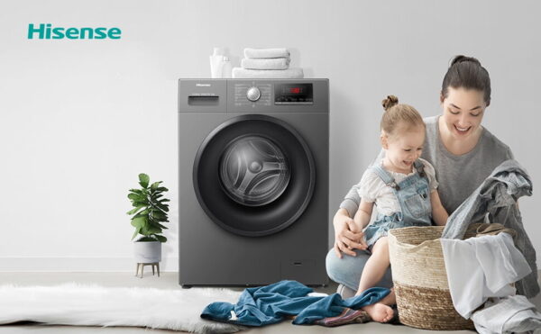 Hisense WFPV8012EMT - 8kg Front Load Washing Machine - Grey - Image 2