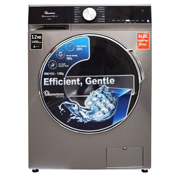 Ramtons RW/153- 12KG Front Load Washing Machine-Dark Silver - Image 4
