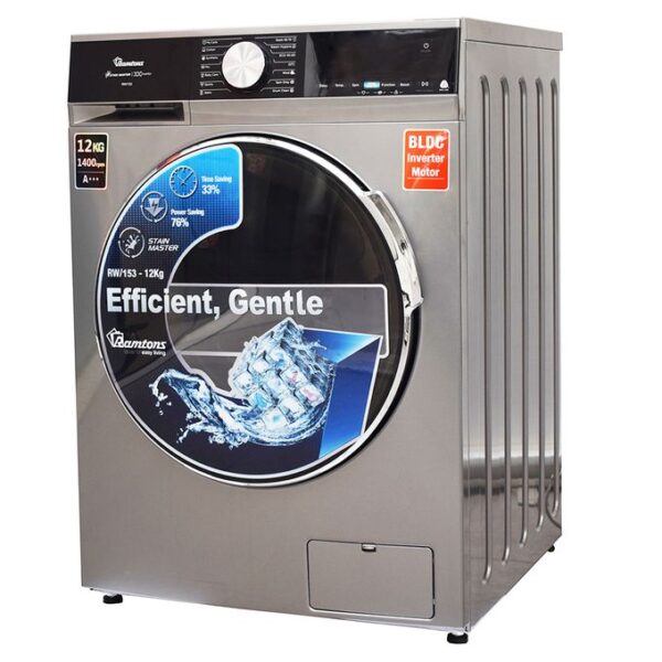 Ramtons RW/153- 12KG Front Load Washing Machine-Dark Silver - Image 3