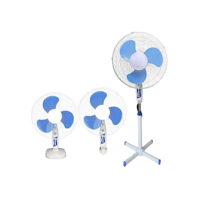 VELTON 16″ 3-in-1 Fan (Wall, Stand & Table Parts Included)