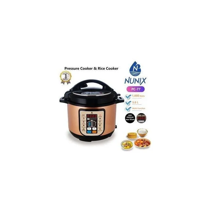Nunix 5L ELECTRIC PRESSURE COOKER – 10000w