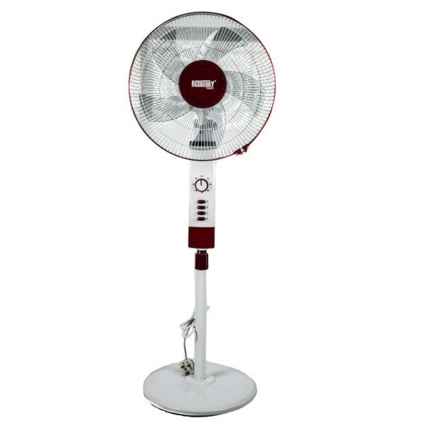 Redberry RST605, 16" Standing Fan - White & Maroon. - Image 4